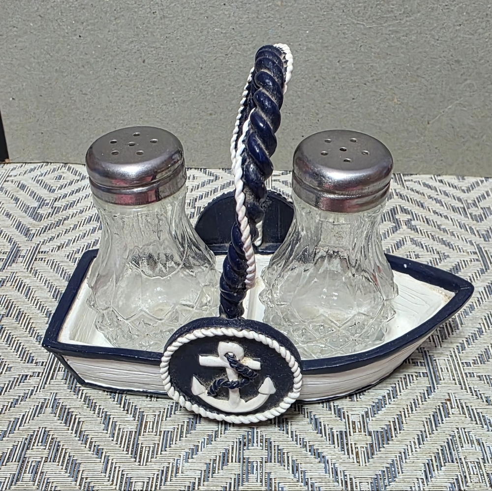 Nautical Salt And Pepper Set Sailboat #1